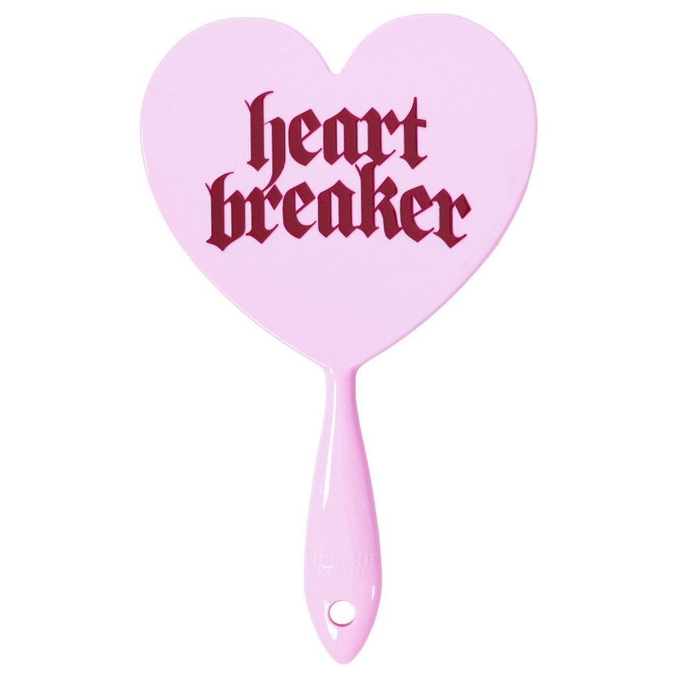 Jeffree Star Cosmetic HEARTBREAKER HAND MIRROR Pastel Pink Heart Beauty Bath NIB